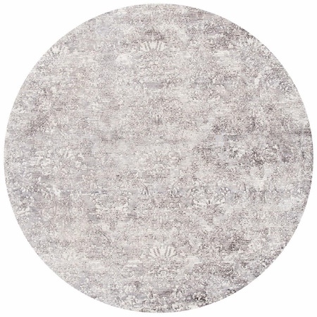 Safavieh 6 x 6 ft. Mirage Round Hand-Woven Viscose & Wool Area Rug Silver & Ivory MIR735G-6R